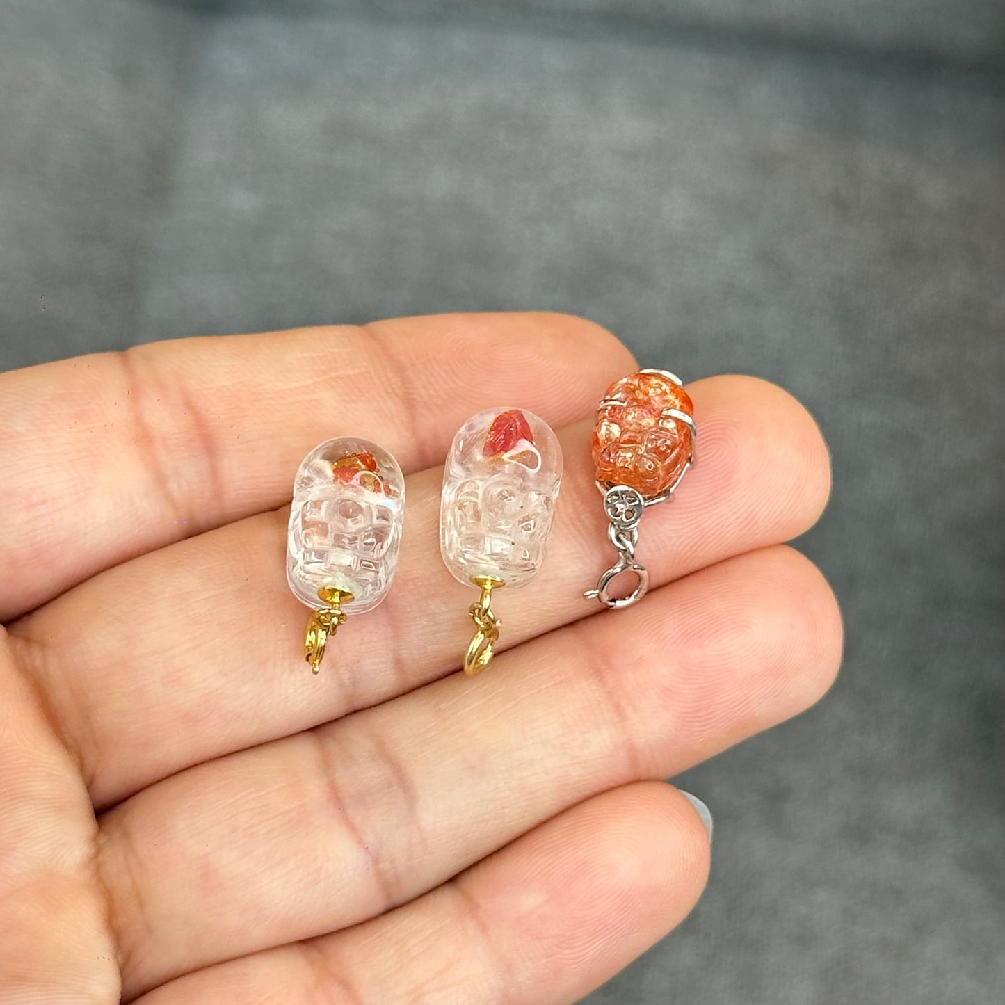 Natural Koi Fish Quartz Pixiu Charm