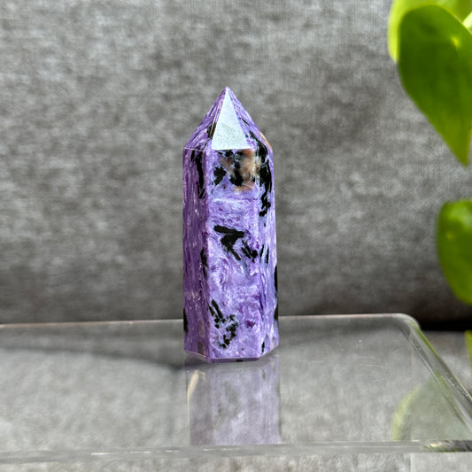 Natural Charoite Tower