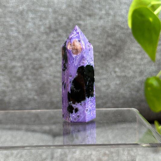 Natural Charoite Tower