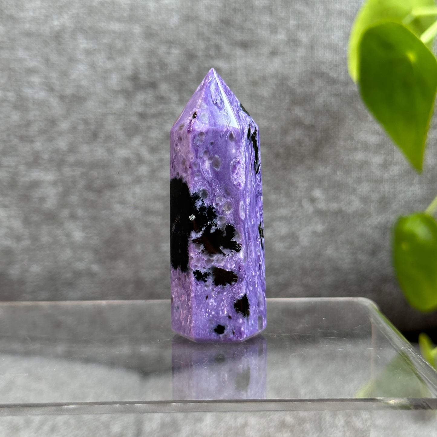 Natural Charoite Tower
