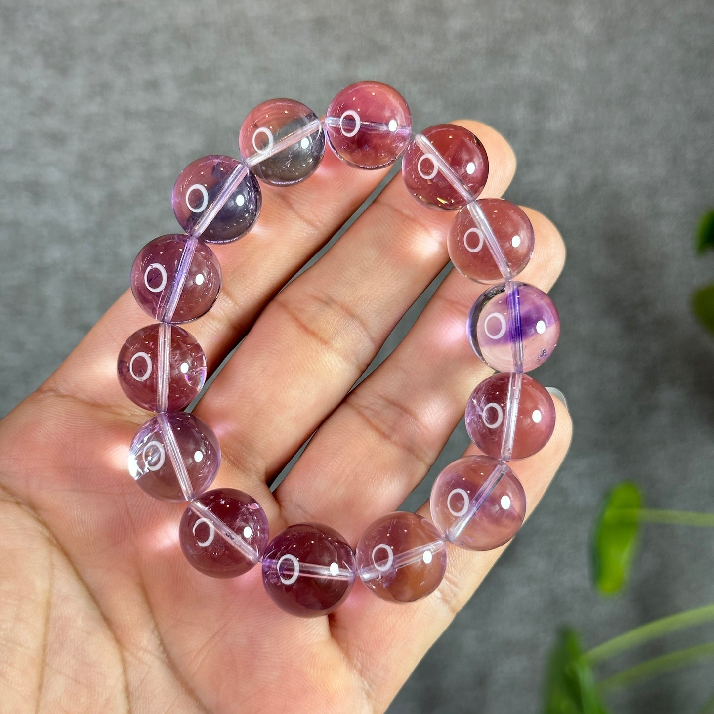 Natural Amethyst High Quality Bracelet Size 14 mm