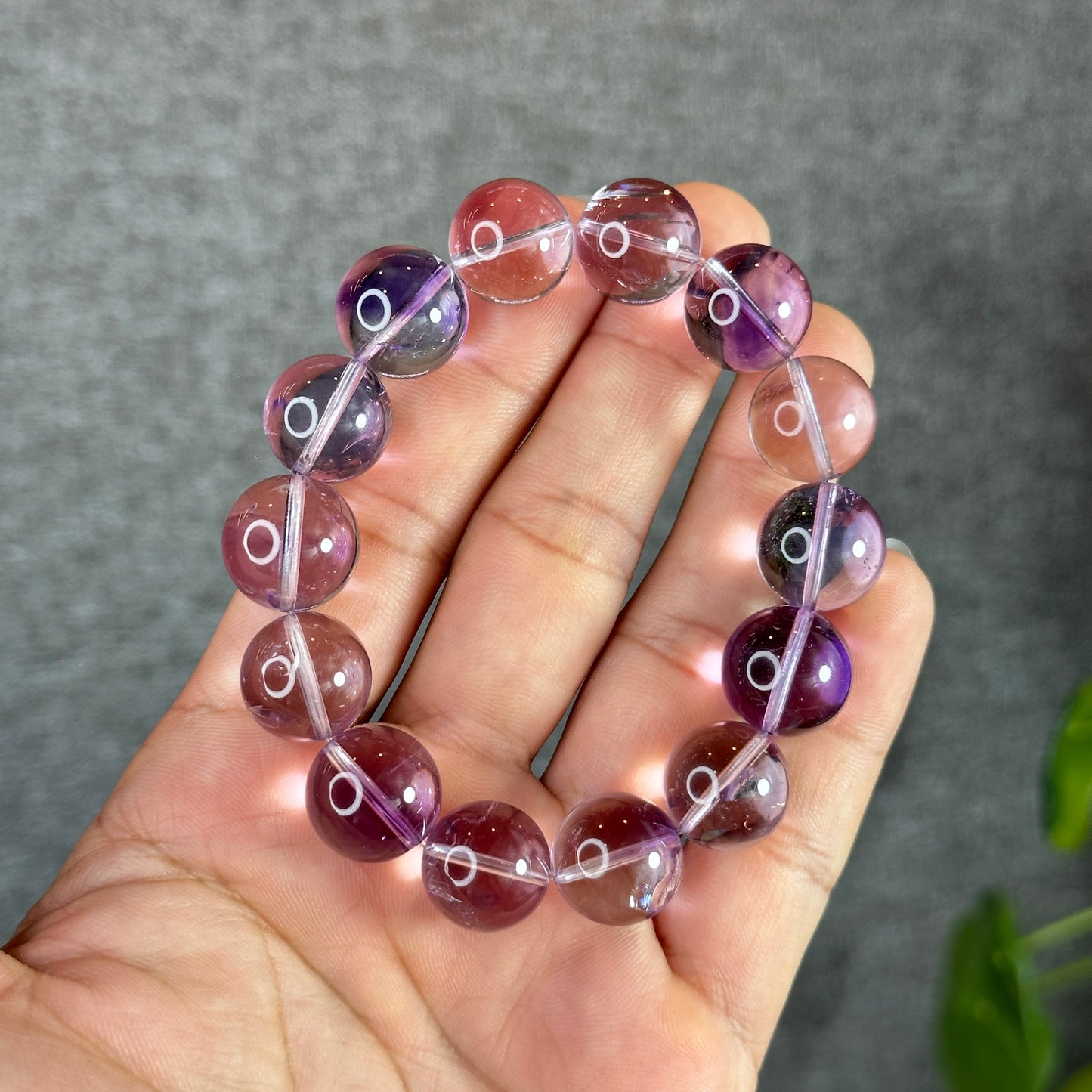 Natural Amethyst High Quality Bracelet Size 14 mm