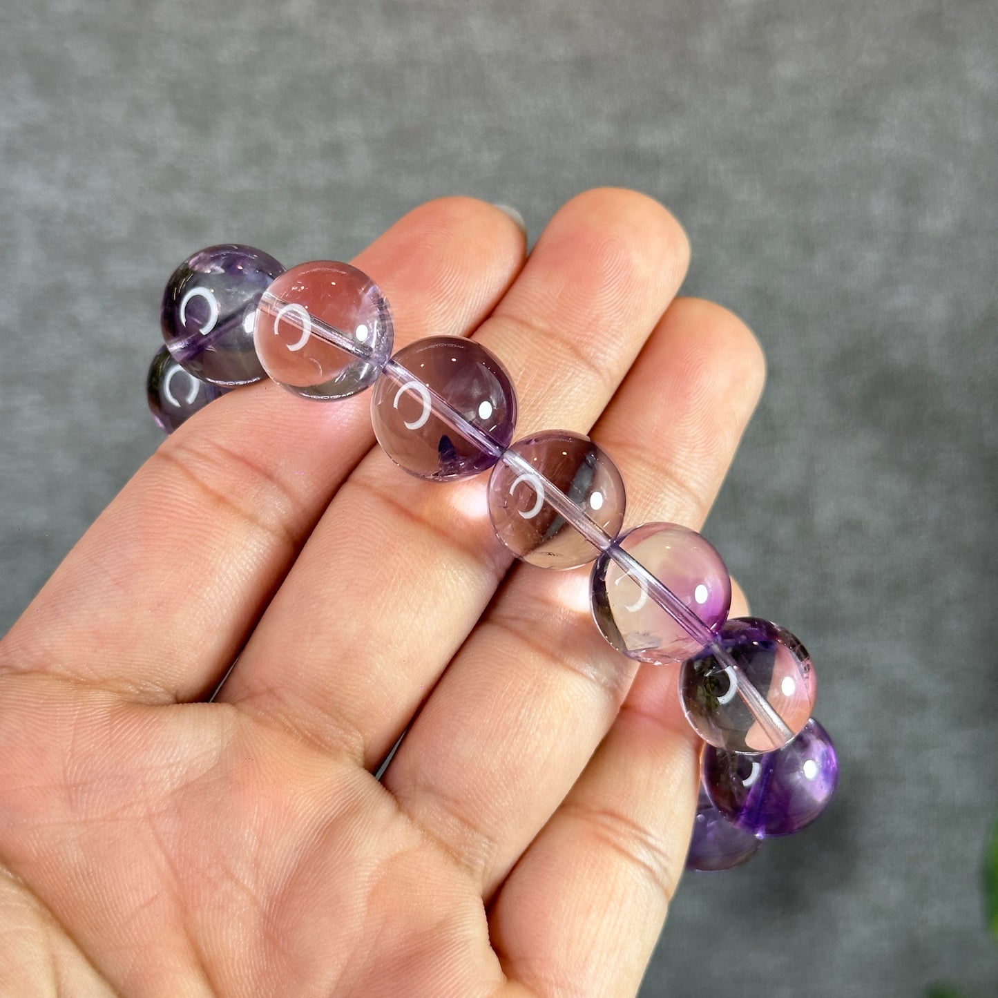 Natural Amethyst High Quality Bracelet Size 14 mm
