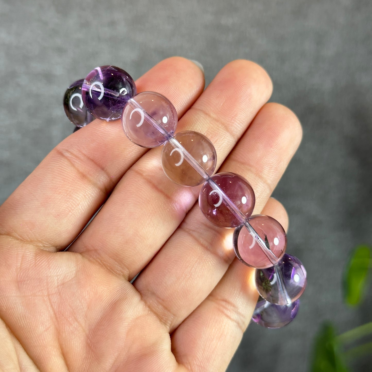 Natural Amethyst High Quality Bracelet Size 14 mm