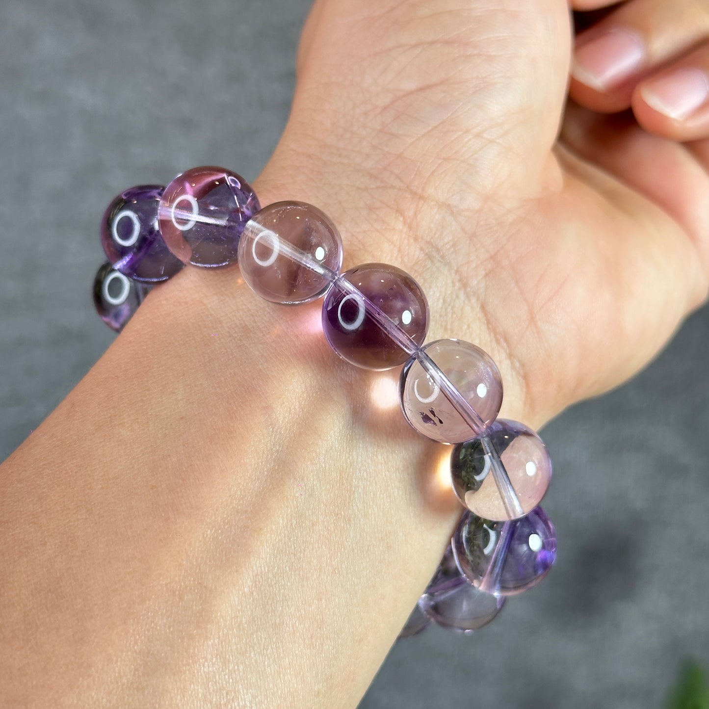 Natural Amethyst High Quality Bracelet Size 14 mm