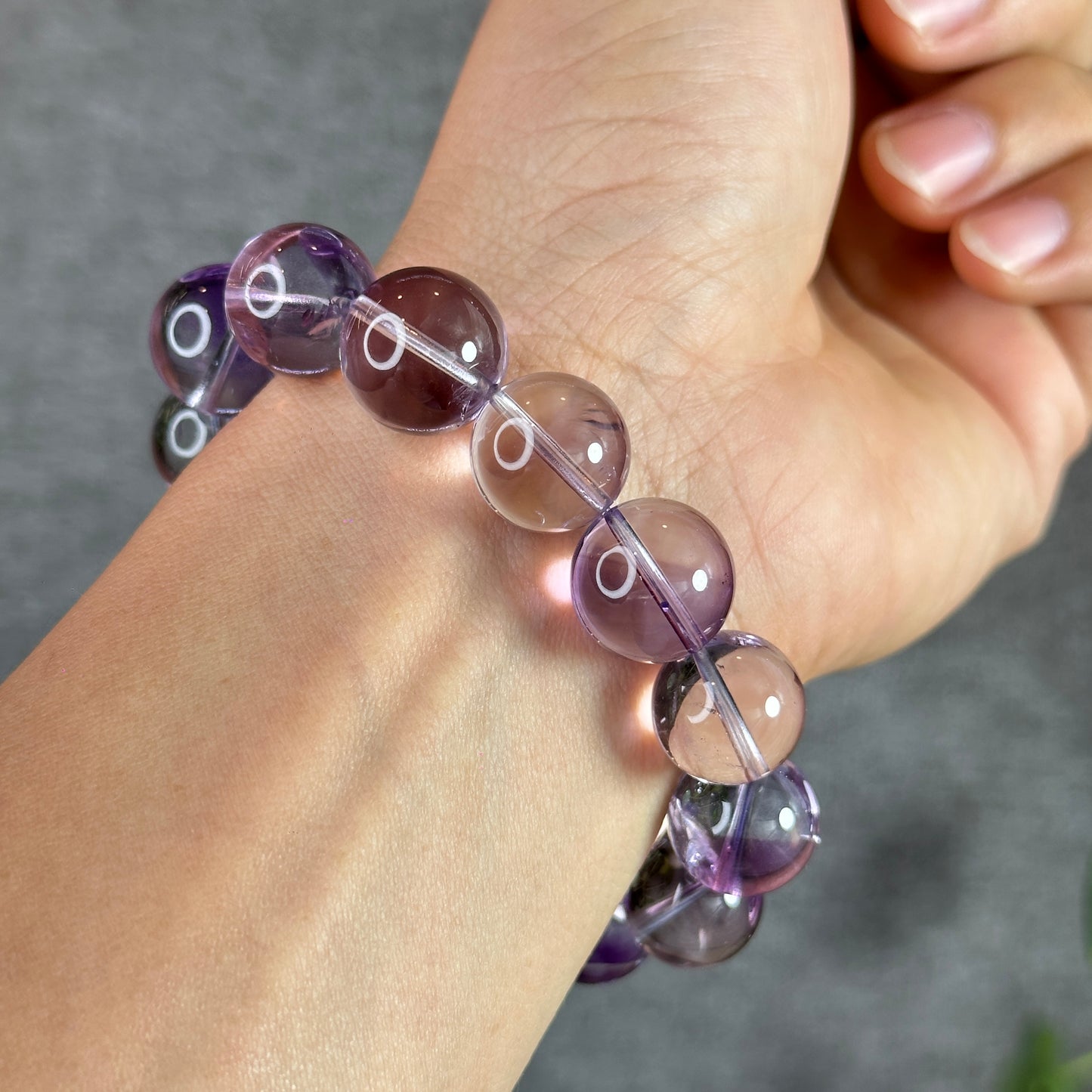 Natural Amethyst High Quality Bracelet Size 14 mm