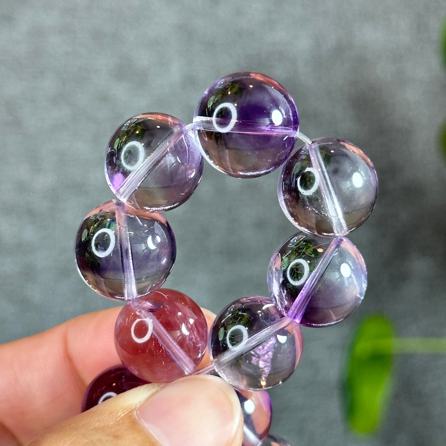 Natural Amethyst High Quality Bracelet Size 14 mm