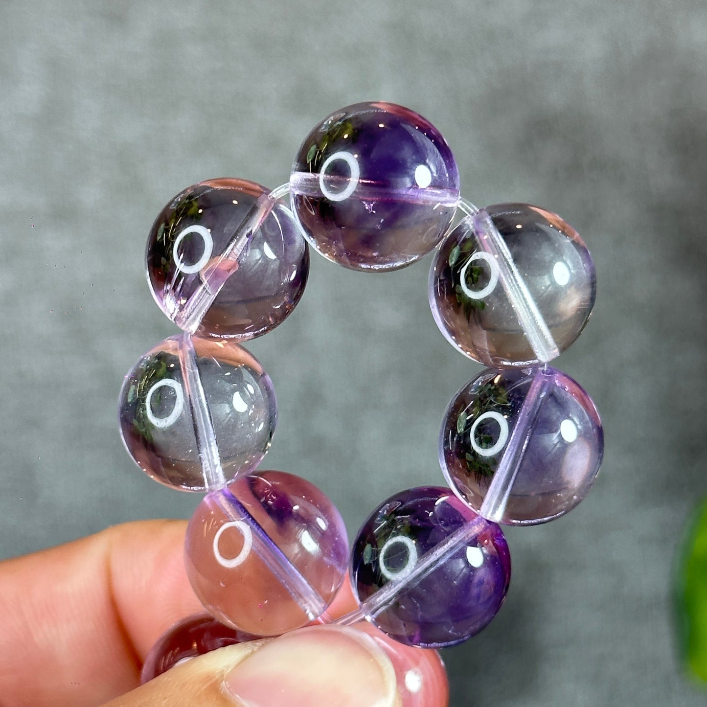 Natural Amethyst High Quality Bracelet Size 14 mm