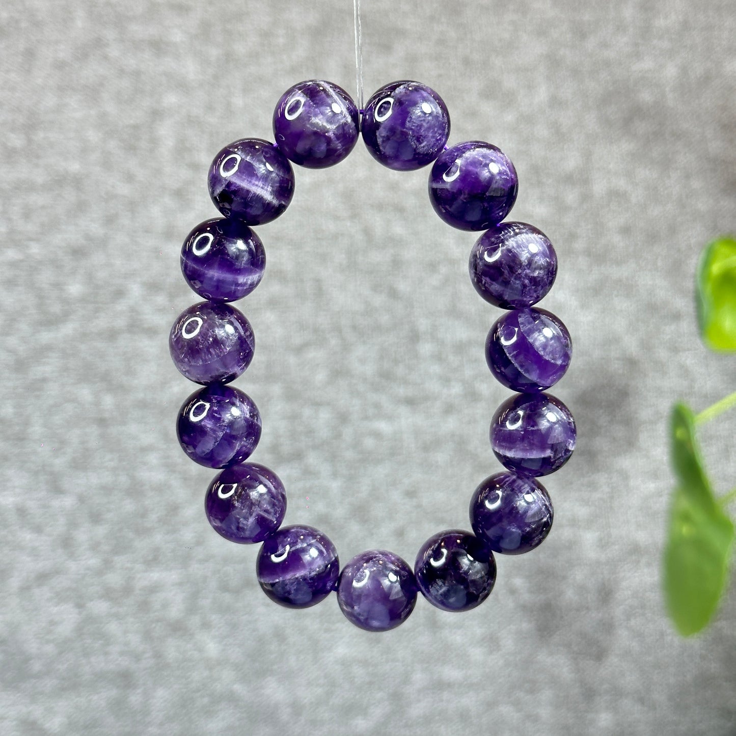 Natural Dream Cherion Amethyst Bracelet Size 15 mm