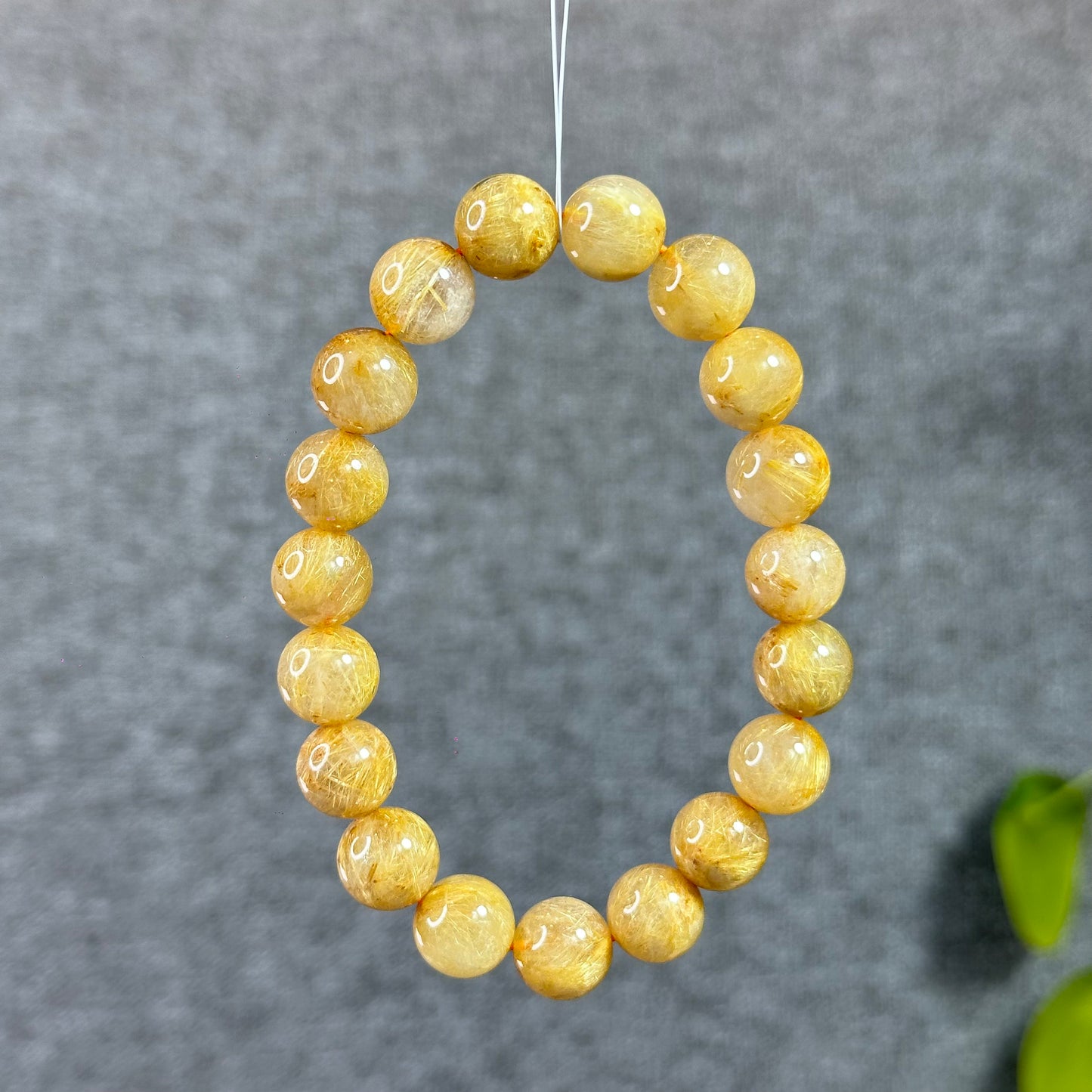 Bracelet Quartz Rutilé Doré Taille 10,5 mm