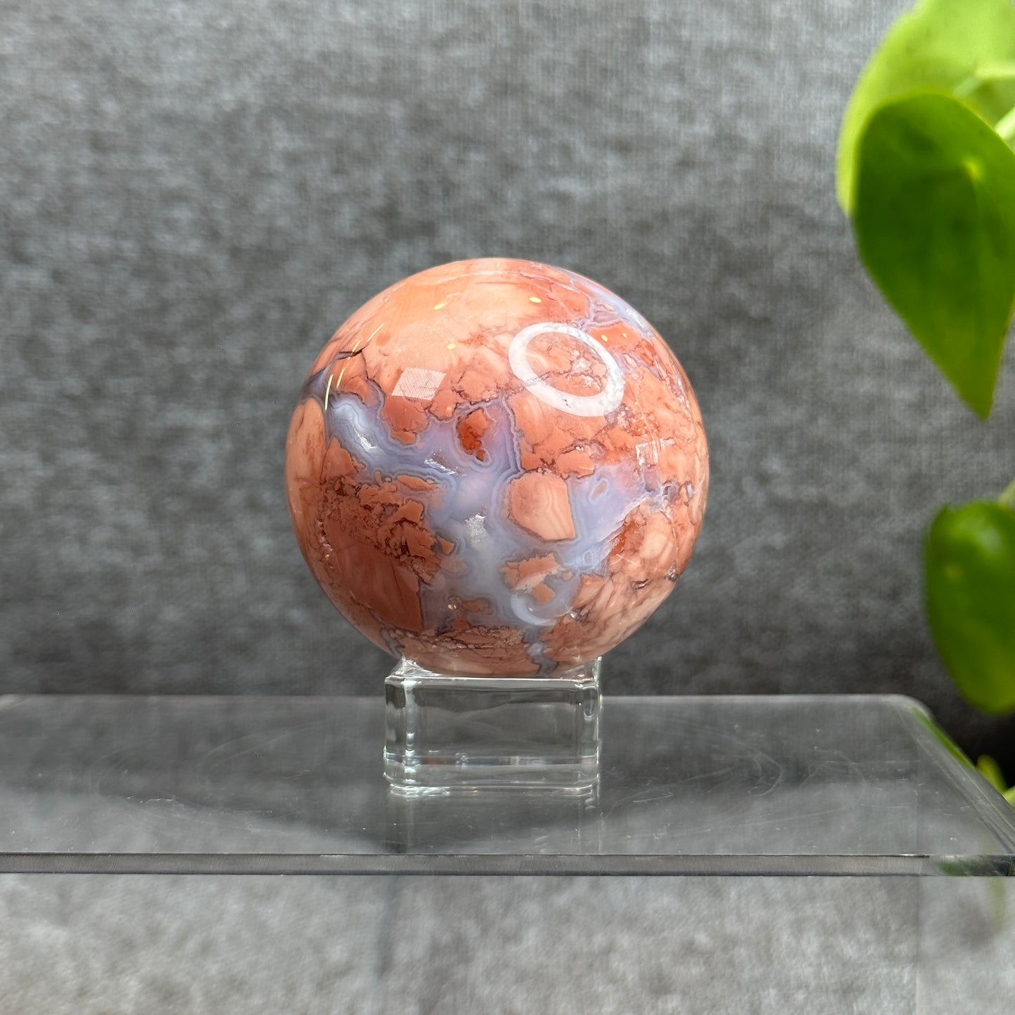 Natural Pink Agate Sphere