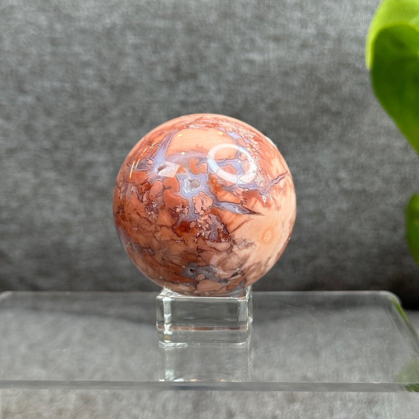 Natural Pink Agate Sphere