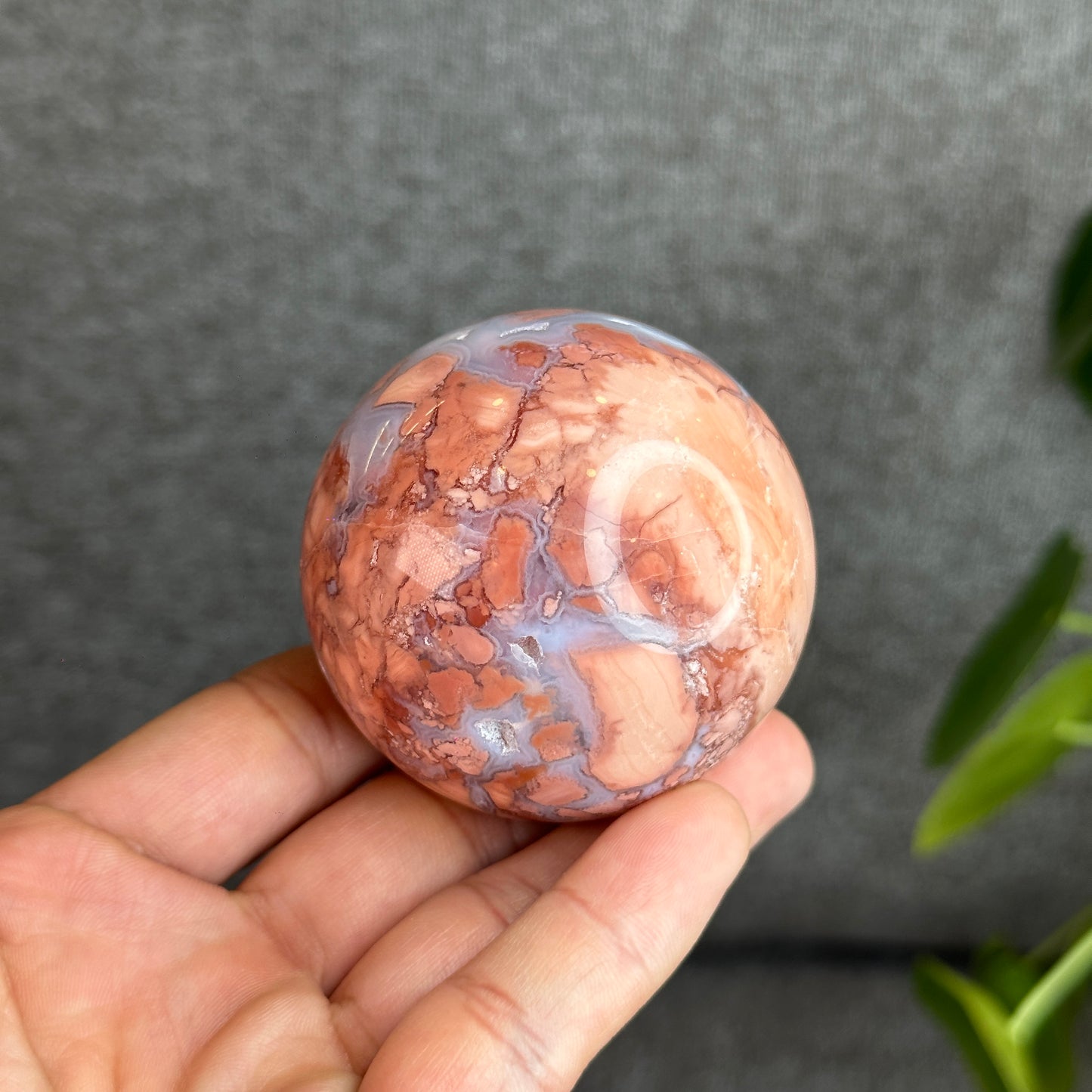 Natural Pink Agate Sphere