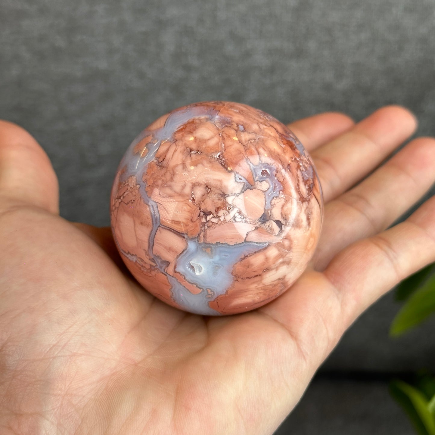 Natural Pink Agate Sphere