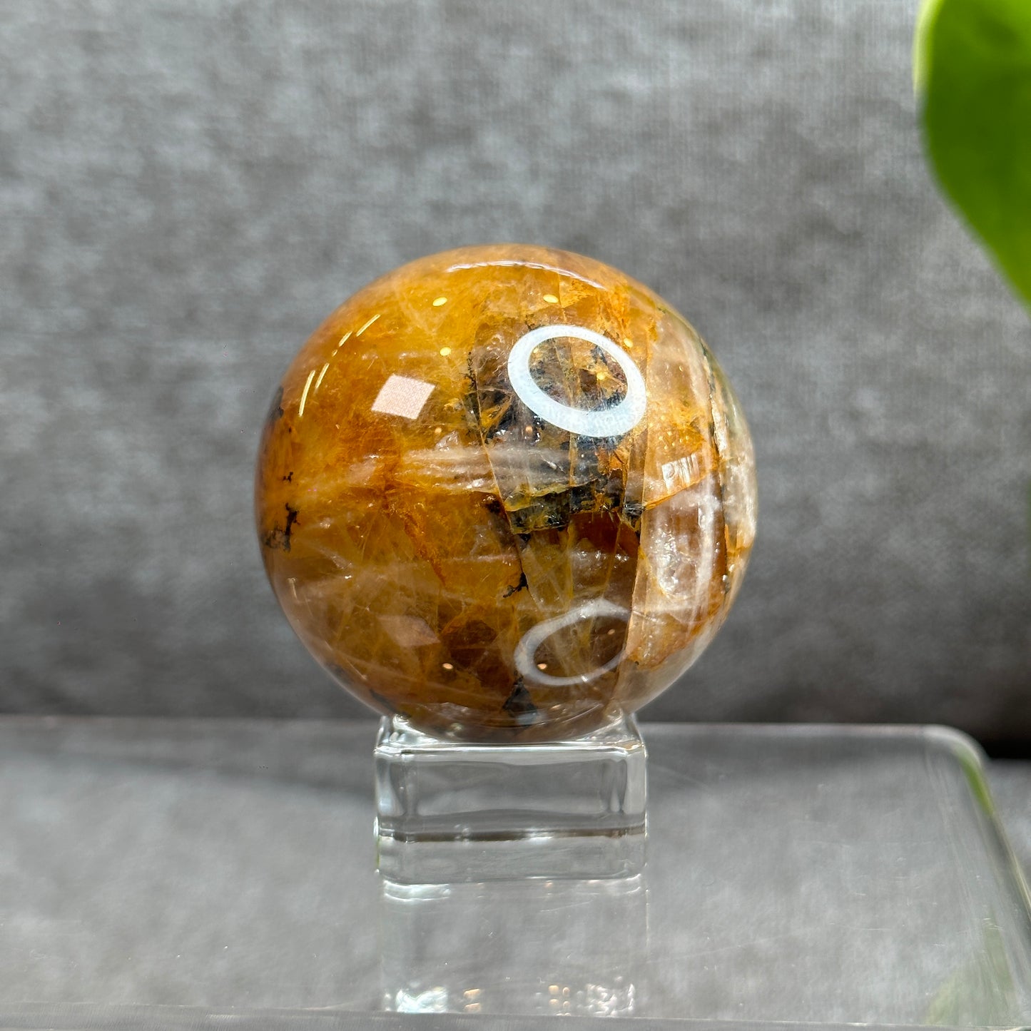 Natural Fire Quartz Sphere