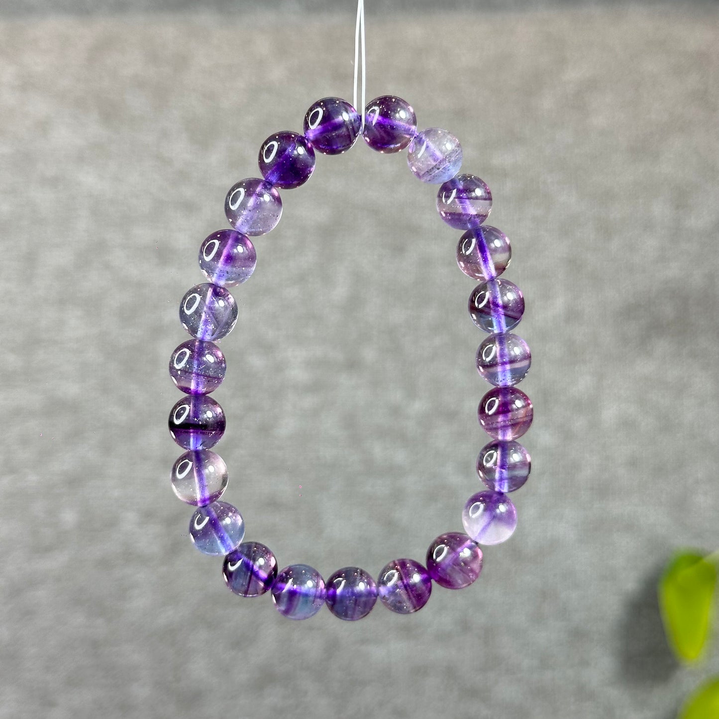 Natural Fluorite with Pyrite Bracelet Size 8 mm