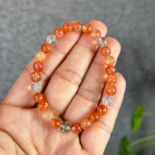 Natural Anisha Golden Sunstone Bracelet Size 6.5 mm