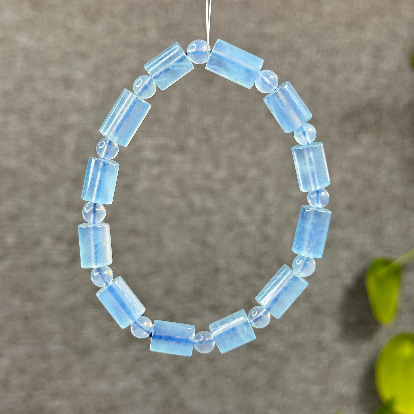 Natural Aquamarine Lu Thong Mixed Bracelet Size 8 mm