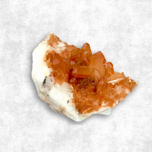 Natural Tangerine Quartz Specimen
