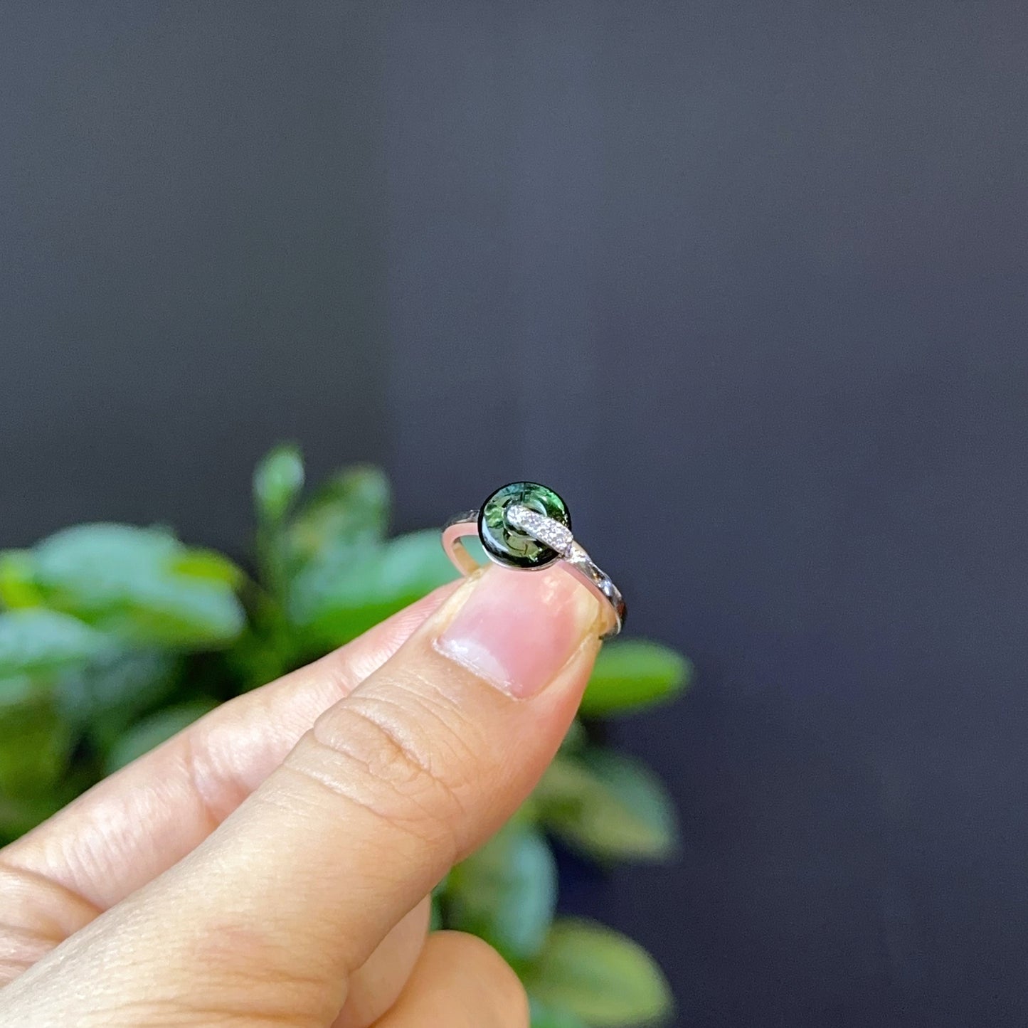 Dong Dieu Green Tourmaline Ring in Silver Size 1.7