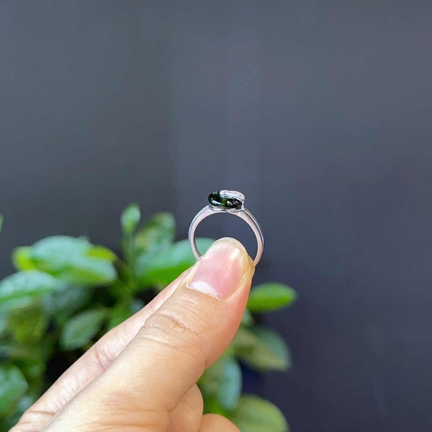 Dong Dieu Green Tourmaline Ring in Silver Size 1.7