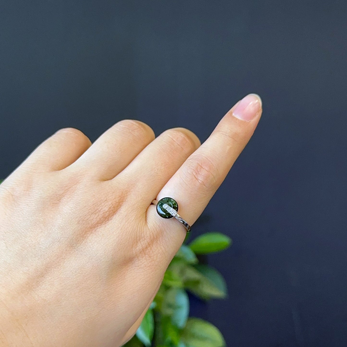 Dong Dieu Green Tourmaline Ring in Silver Size 1.7
