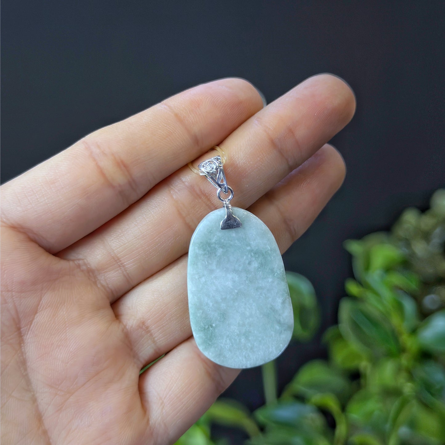 Bat Dong Protection Buddha Natural Jadeite Jade Pendant - Year of Rooster