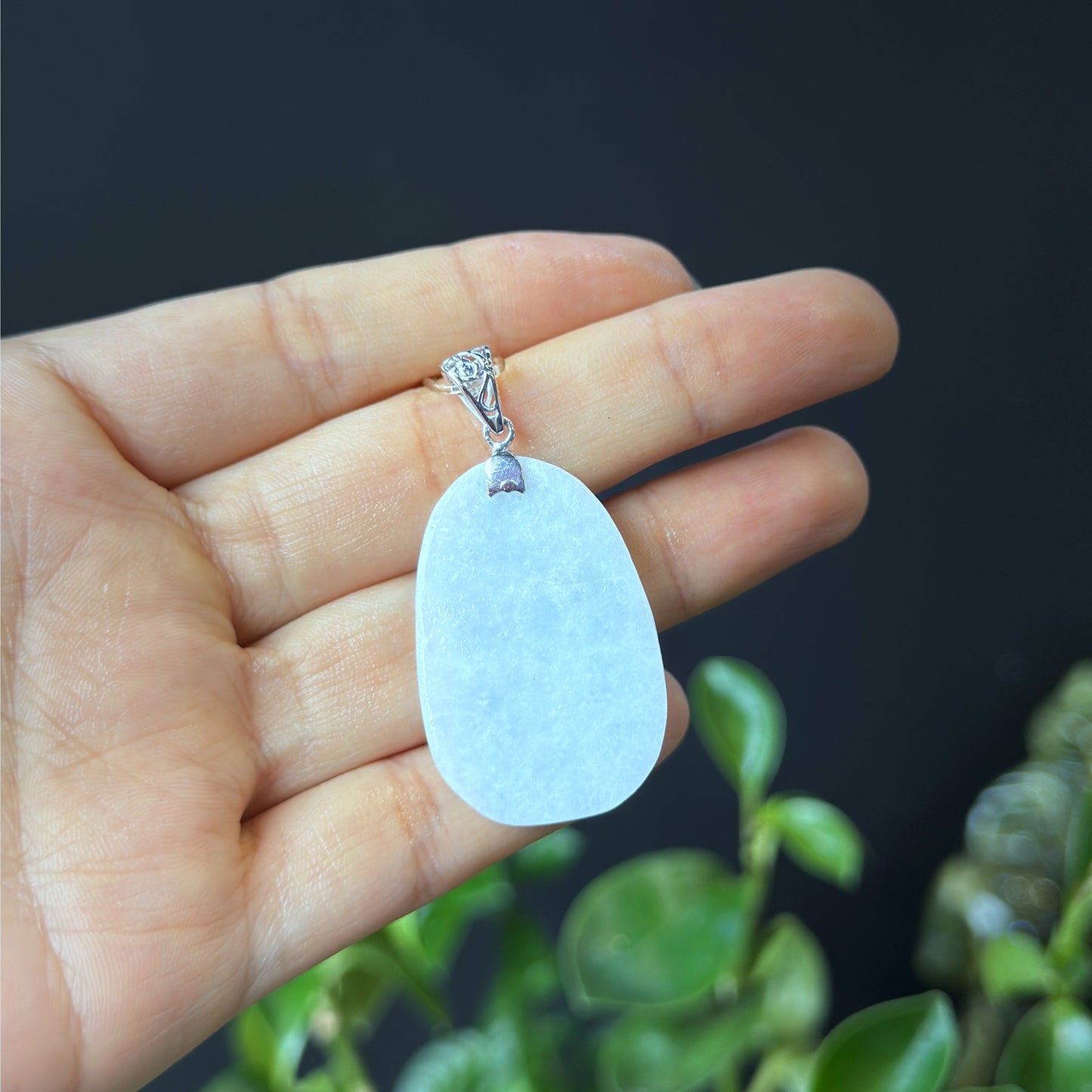 Hu Ko Protection Buddha Natural Jadeite Jade Pendant - Year of Tiger and Buffalo