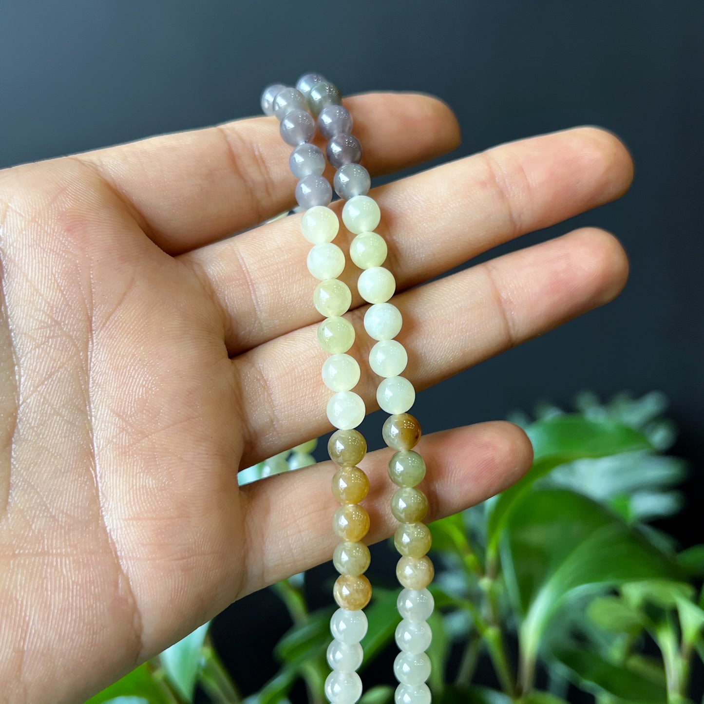 Hoa Dien Nephrite Jade Triple Wrap Bracelet Size 6 mm