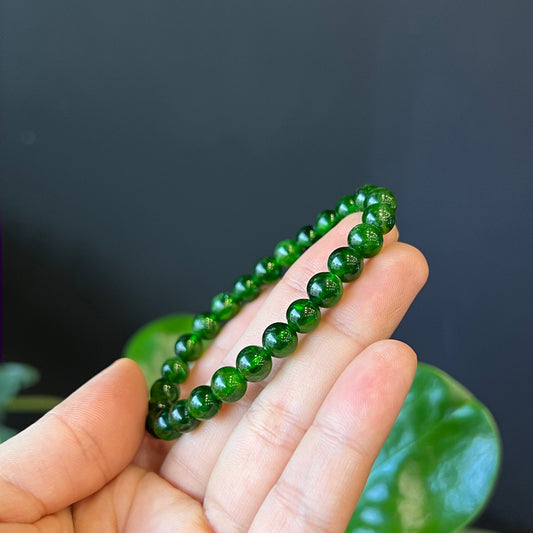Natural Diopsode VIP Bracelet Size 7 mm