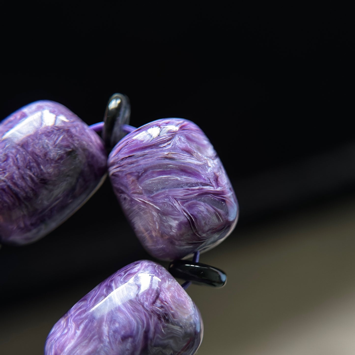 Natural Charoite Bracelet Size 11 mm