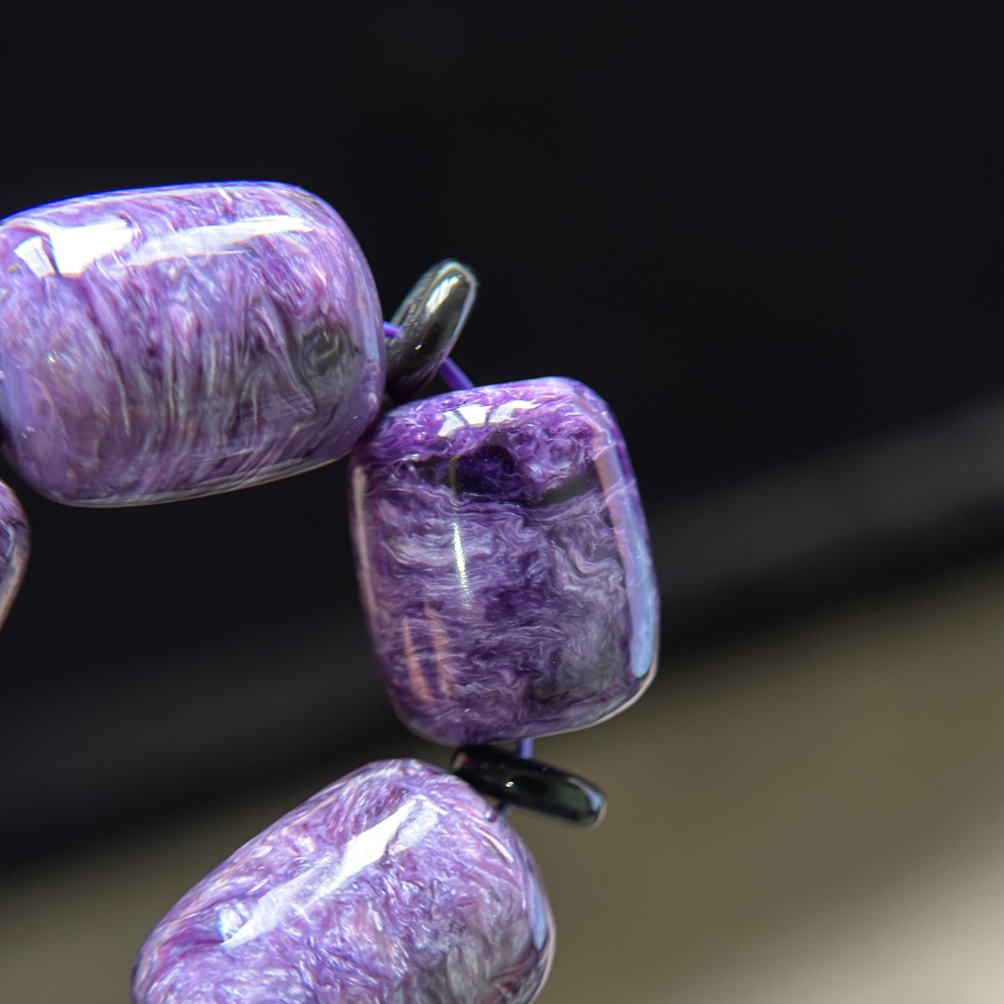 Natural Charoite Bracelet Size 11 mm