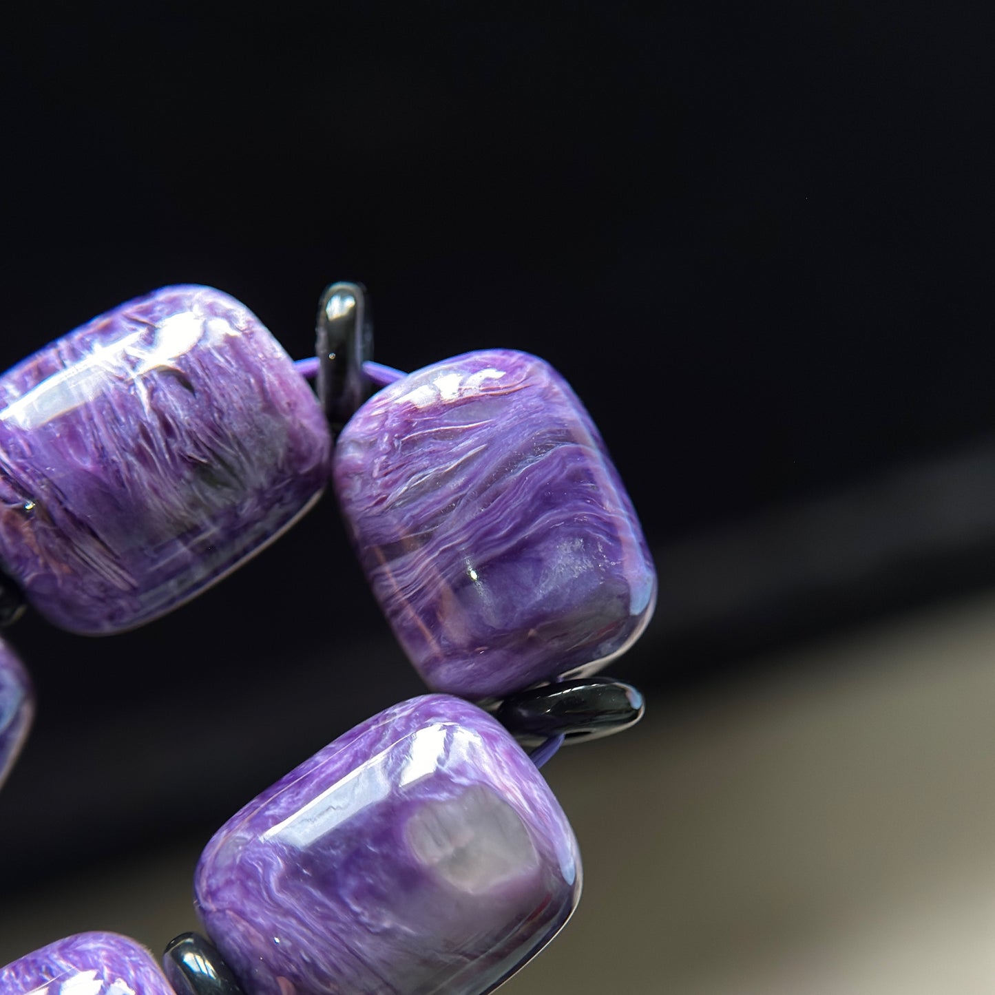 Natural Charoite Bracelet Size 11 mm