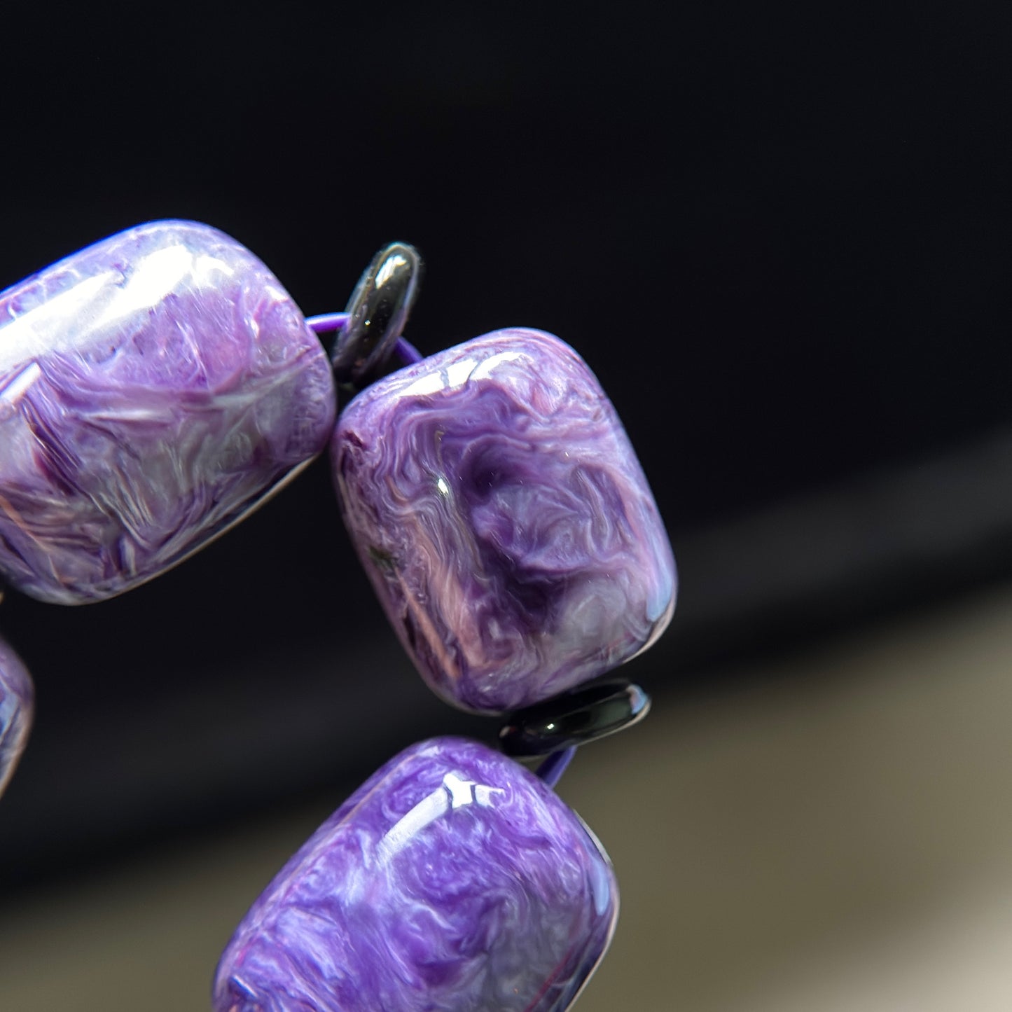 Natural Charoite Bracelet Size 11 mm