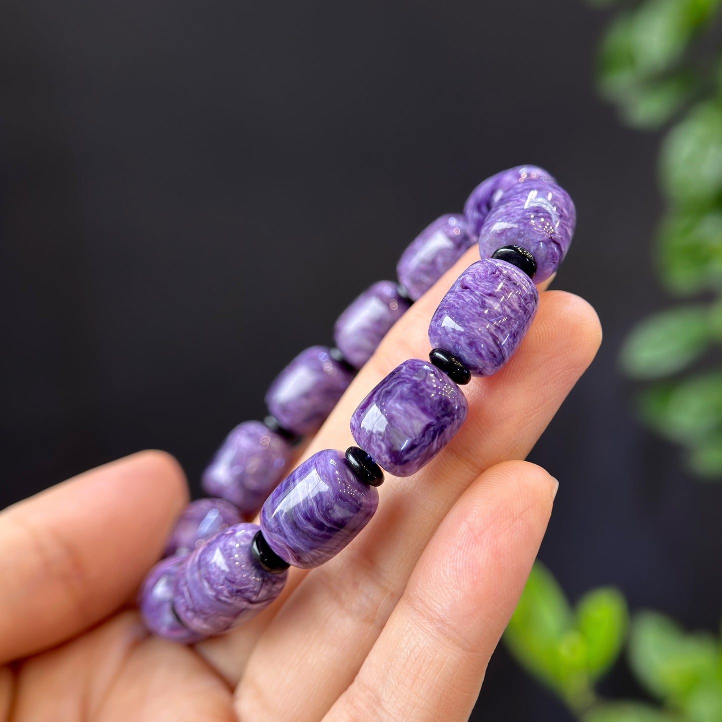 Natural Charoite Bracelet Size 11 mm