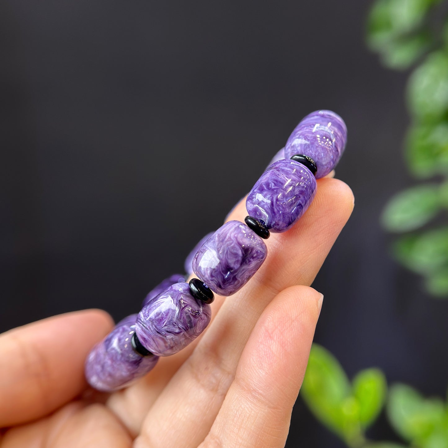 Natural Charoite Bracelet Size 11 mm