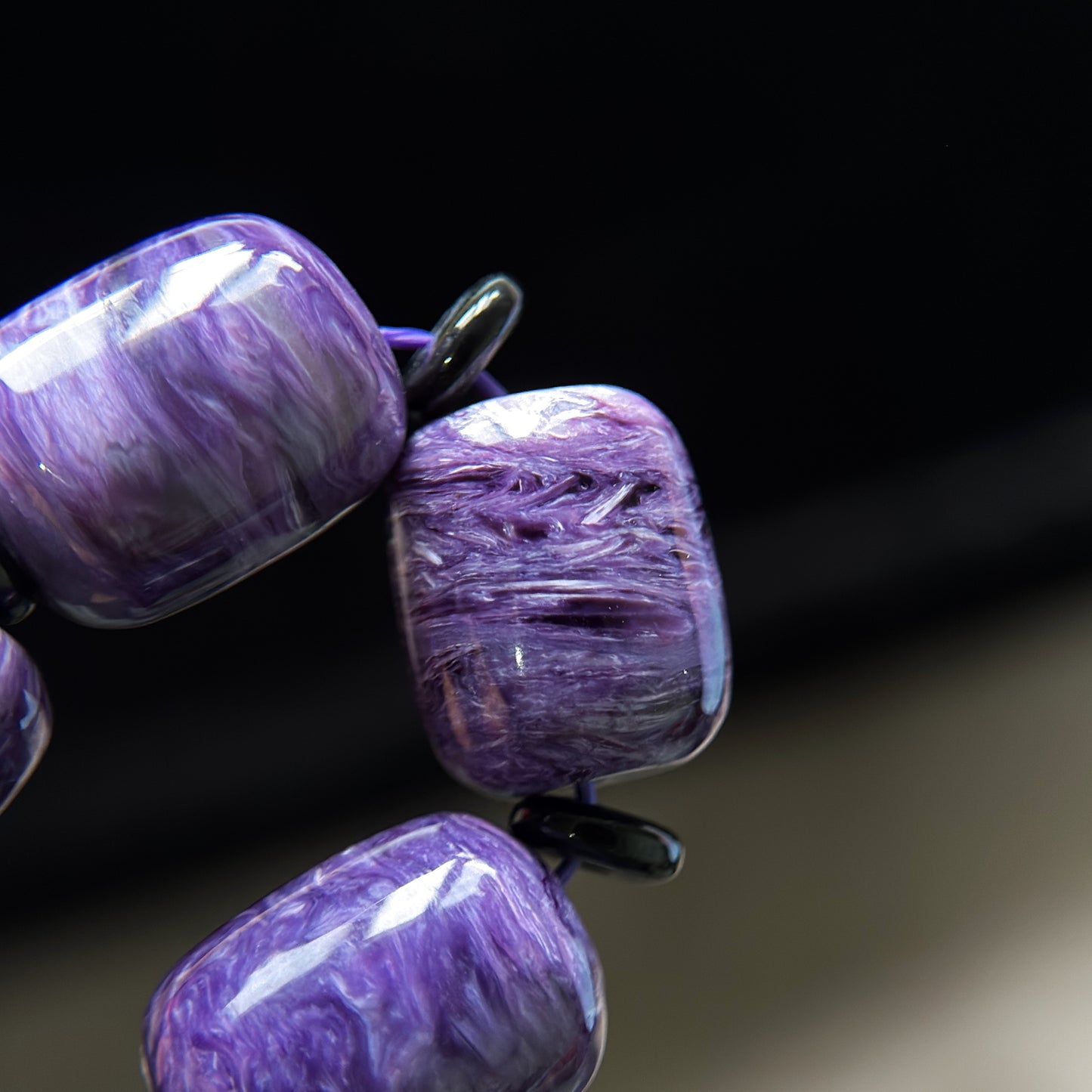 Natural Charoite Bracelet Size 11 mm