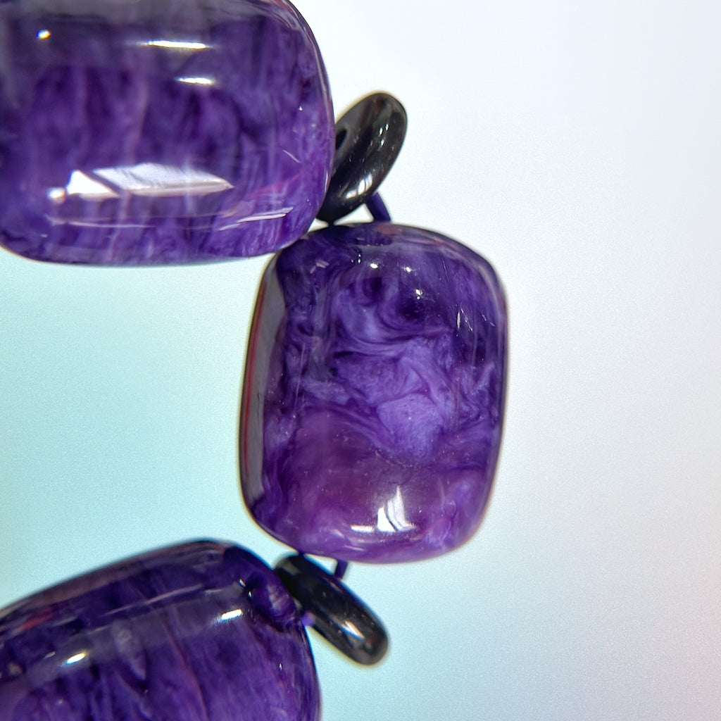 Natural Charoite Bracelet Size 11 mm