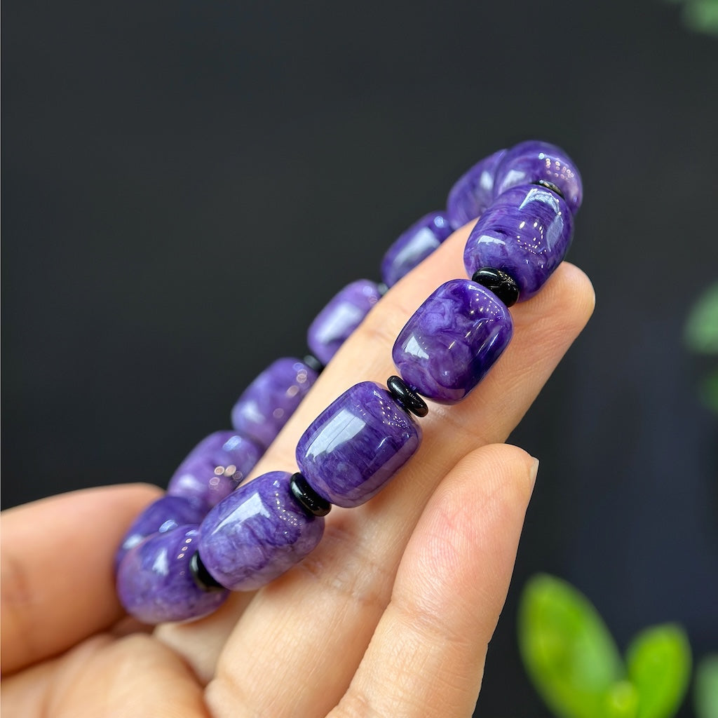 Natural Charoite Bracelet Size 11 mm