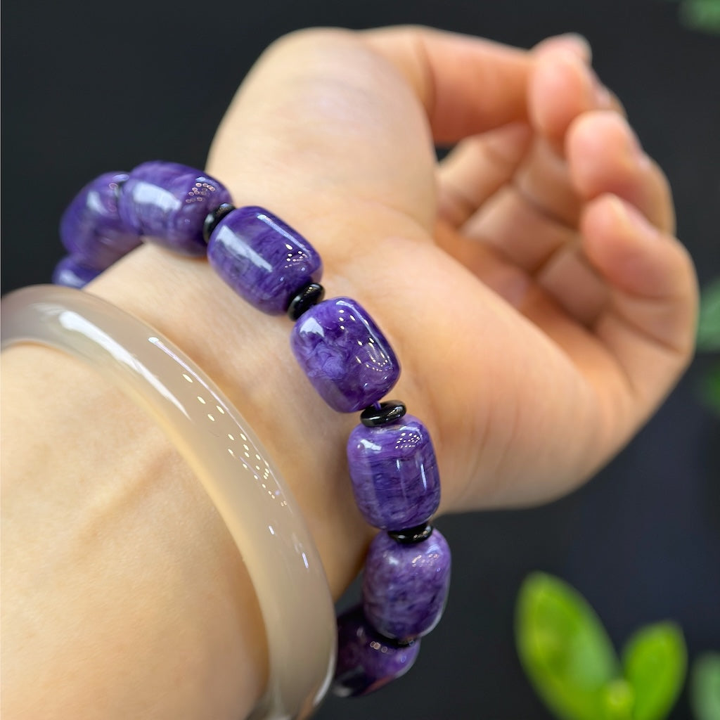 Natural Charoite Bracelet Size 11 mm