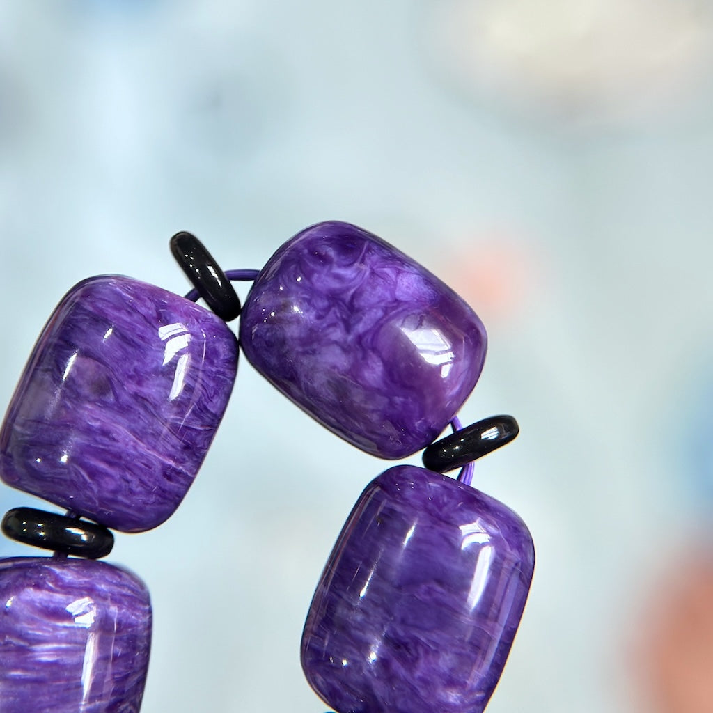 Natural Charoite Bracelet Size 11 mm