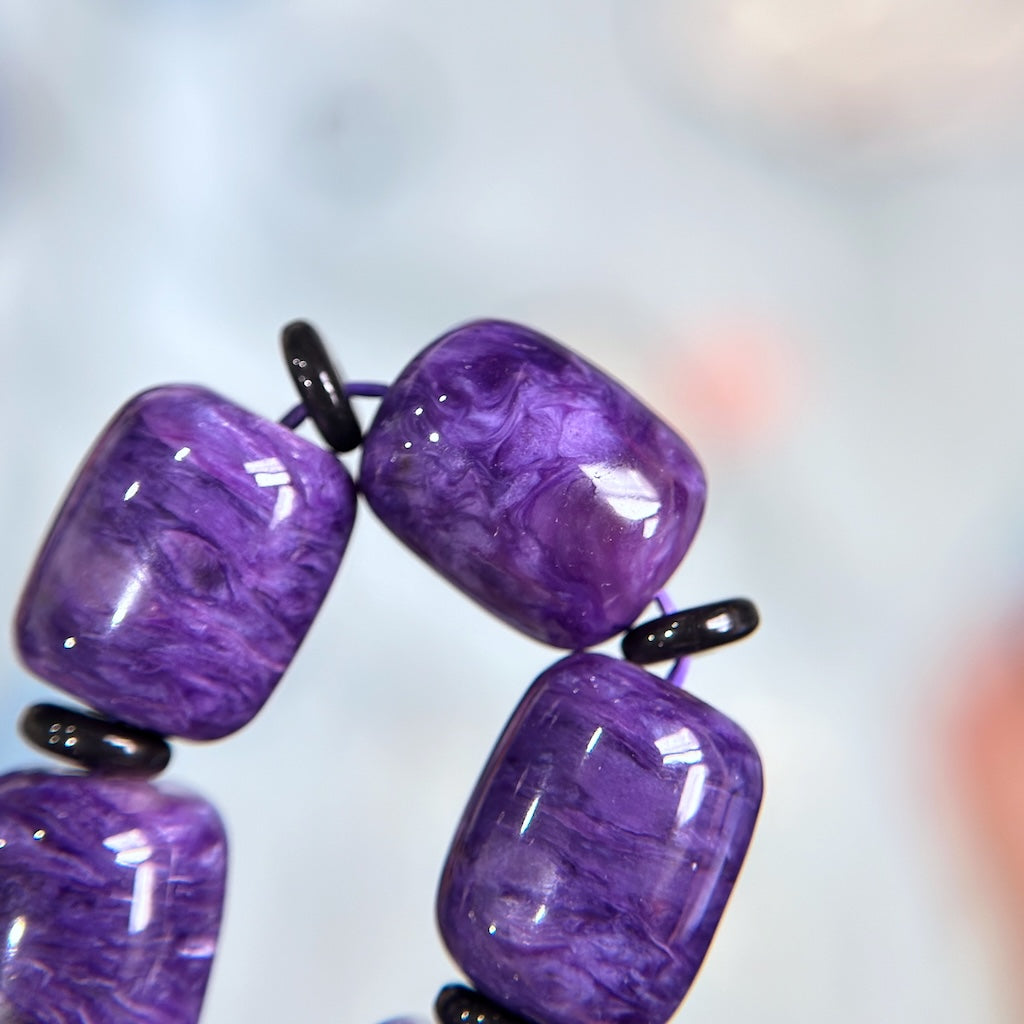 Natural Charoite Bracelet Size 11 mm