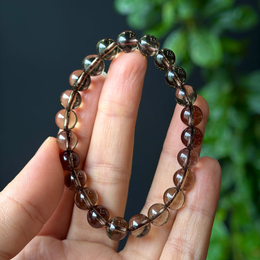 Natural Smokey Quartz Bracelet Size 8 mm