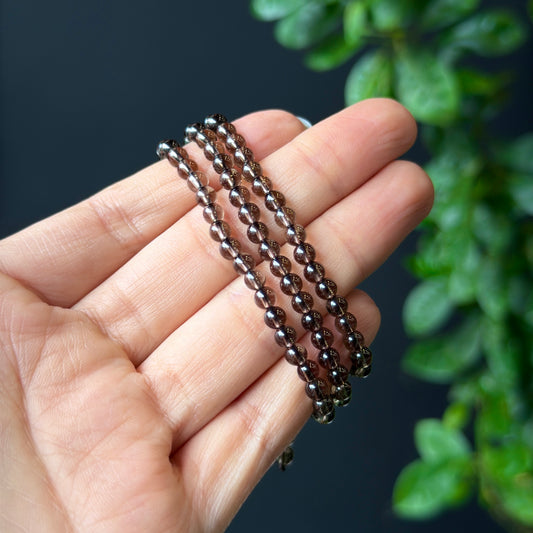 Natural Smokey Quartz Bracelet Size 4 mm