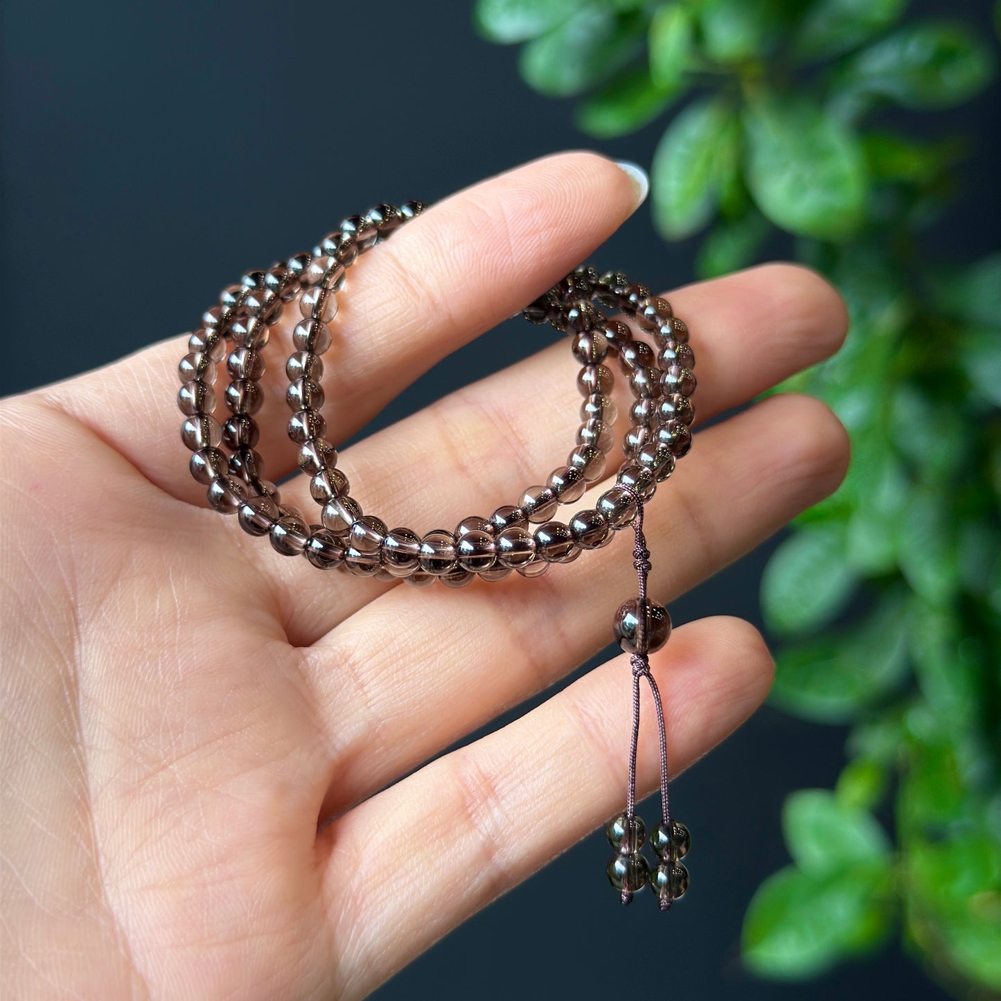 Natural Smokey Quartz Bracelet Size 4 mm