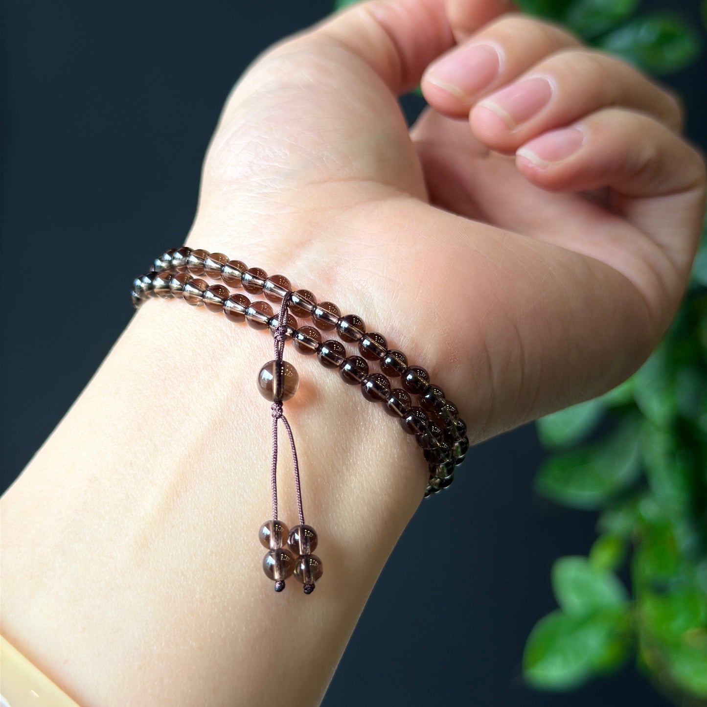 Natural Smokey Quartz Bracelet Size 4 mm