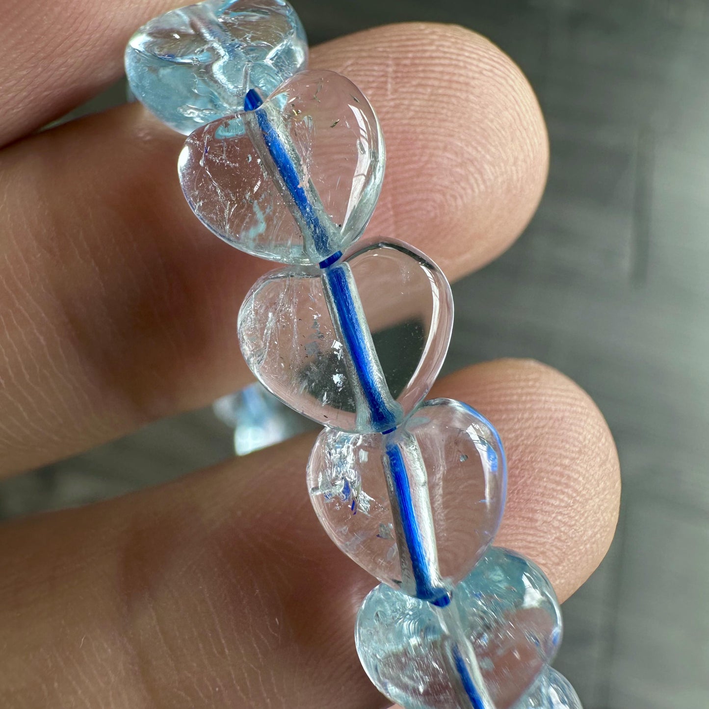 Bracelet Topaze Naturelle en Forme de Coeur Taille 8 mm