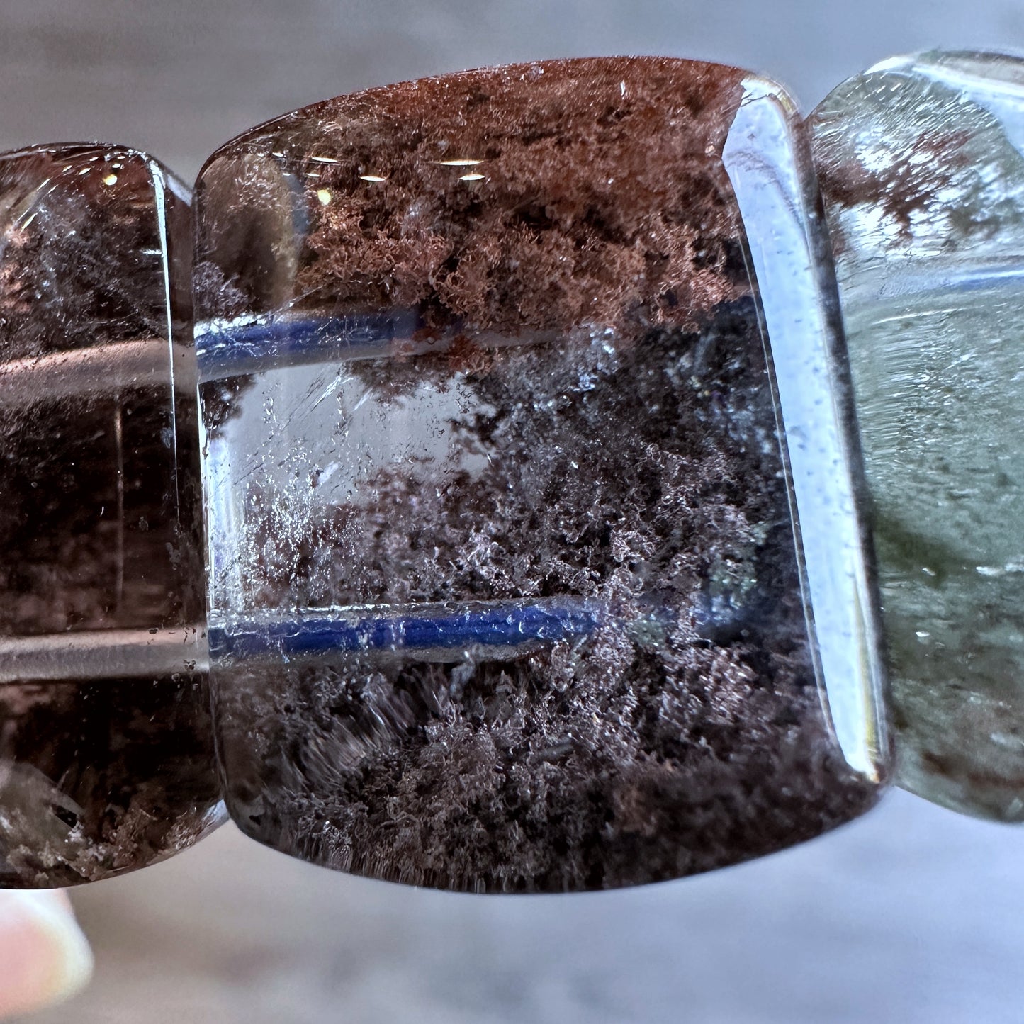 Rectangular Natural Landscape Quarts Bracelet Size 17 mm