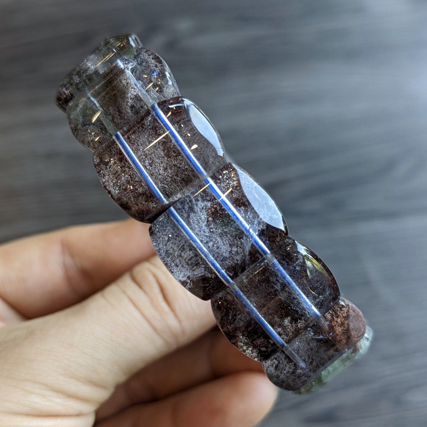 Rectangular Natural Landscape Quarts Bracelet Size 17 mm
