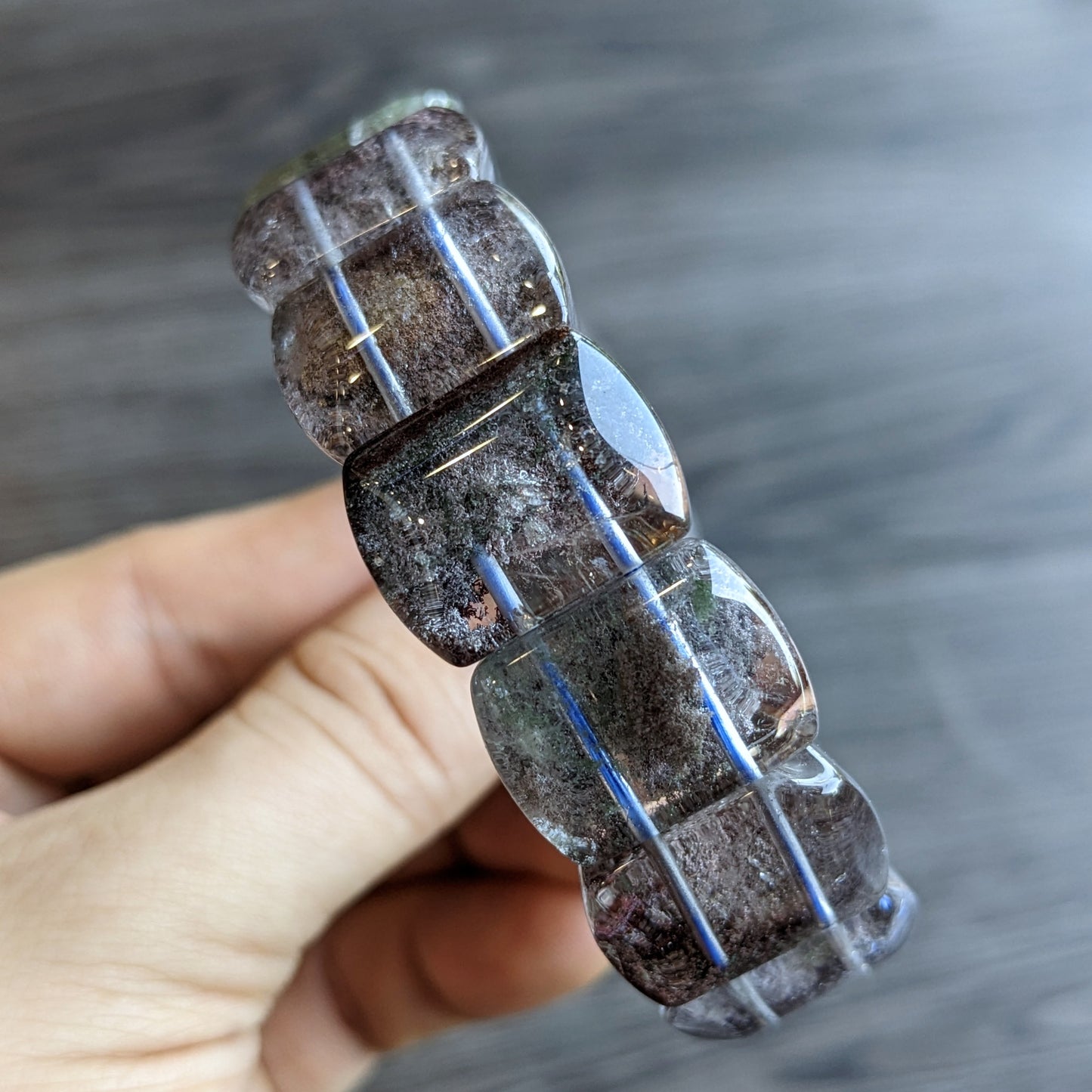 Rectangular Natural Landscape Quarts Bracelet Size 17 mm